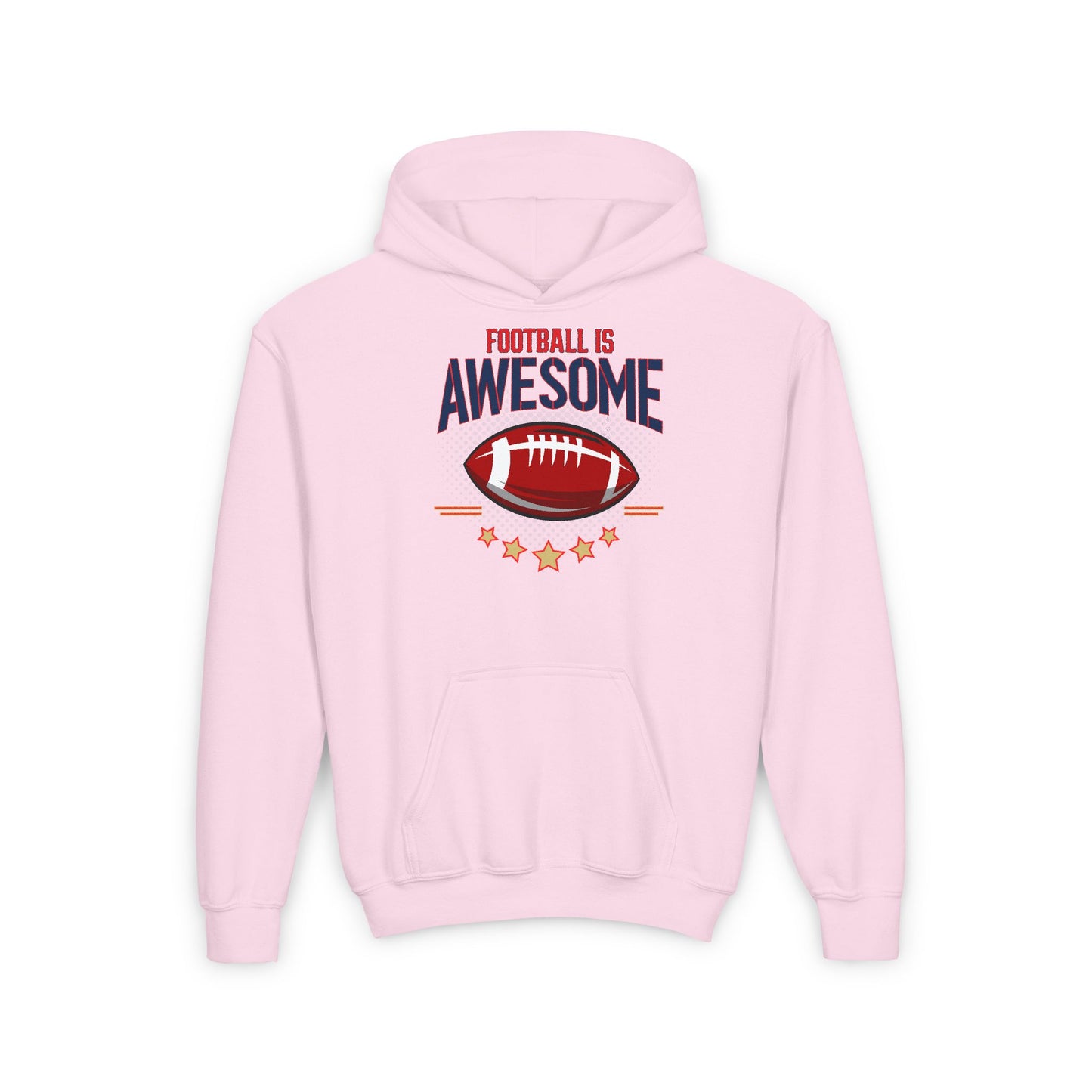 Football is Awesome Youth Heavy Blend Hooded Sweatshirt