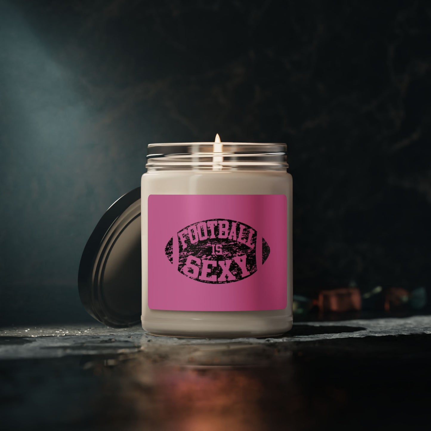 Football Is Sexy PINK Scented Soy Candle, 9oz