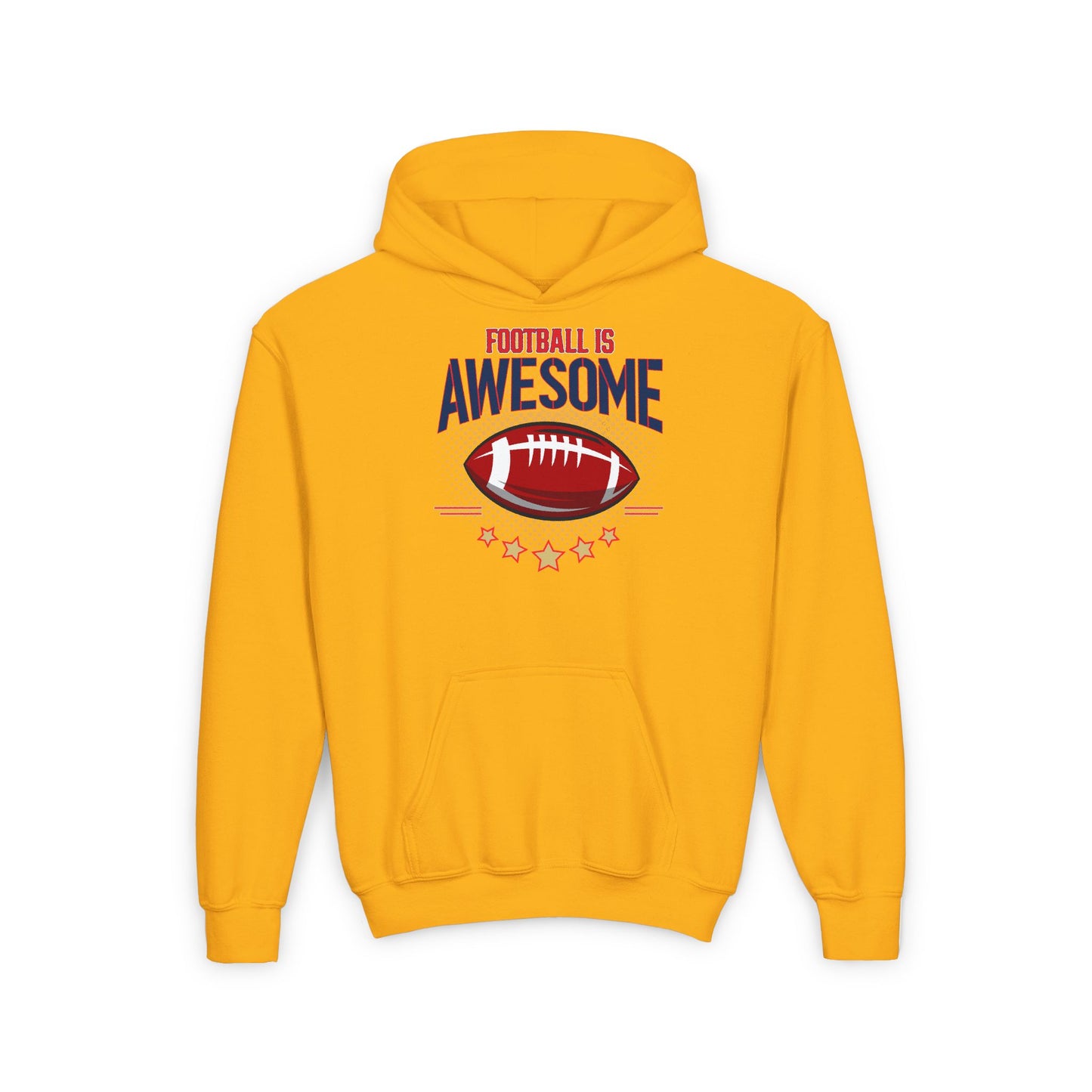 Football is Awesome Youth Heavy Blend Hooded Sweatshirt
