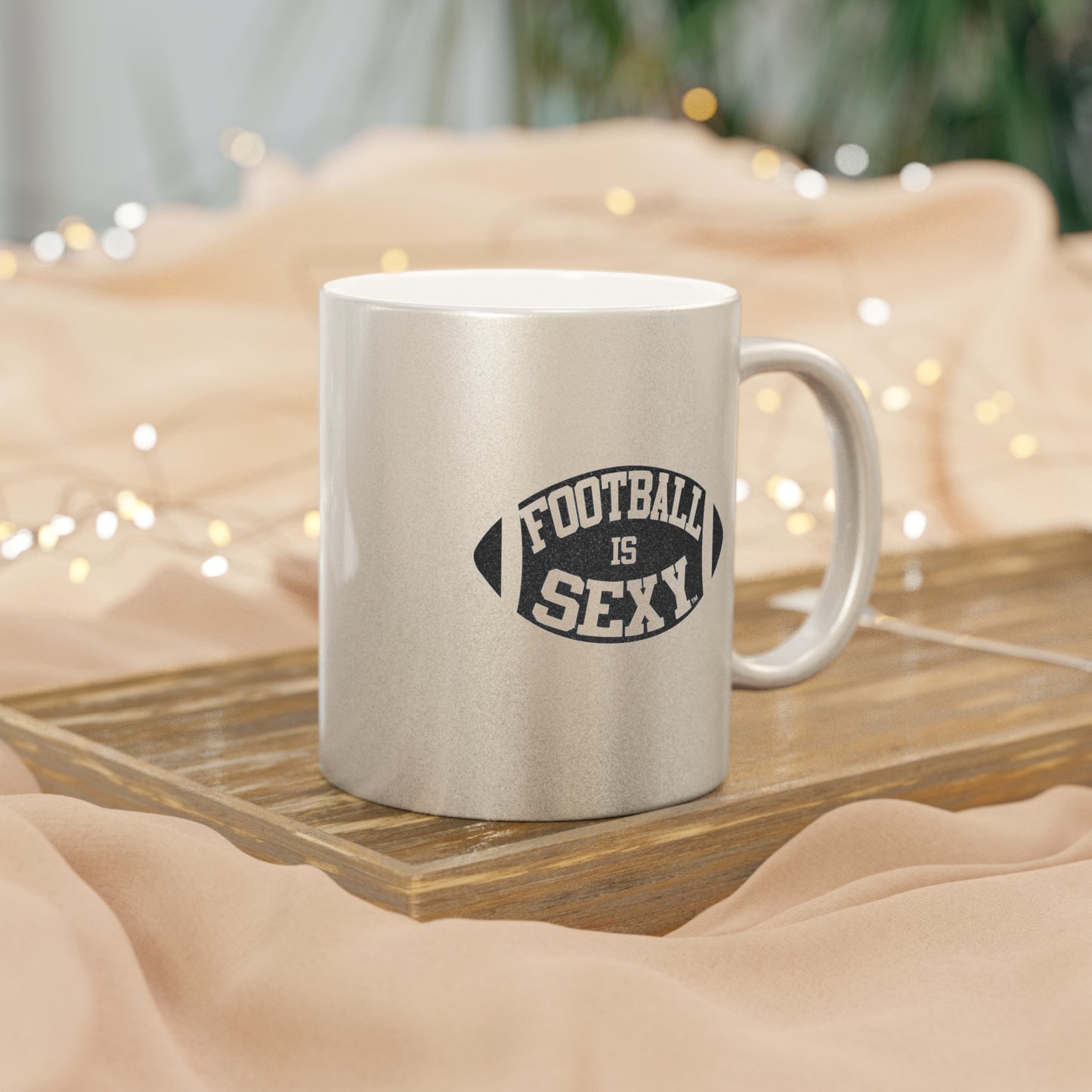 Football Is Sexy Gold Mug