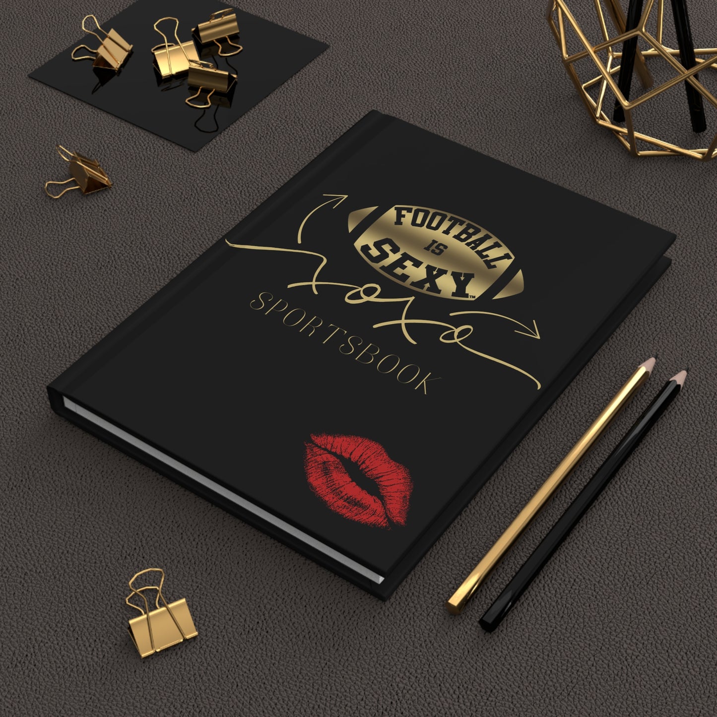 Football Is Sexy XOXO Sportsbook Hardcover Journal