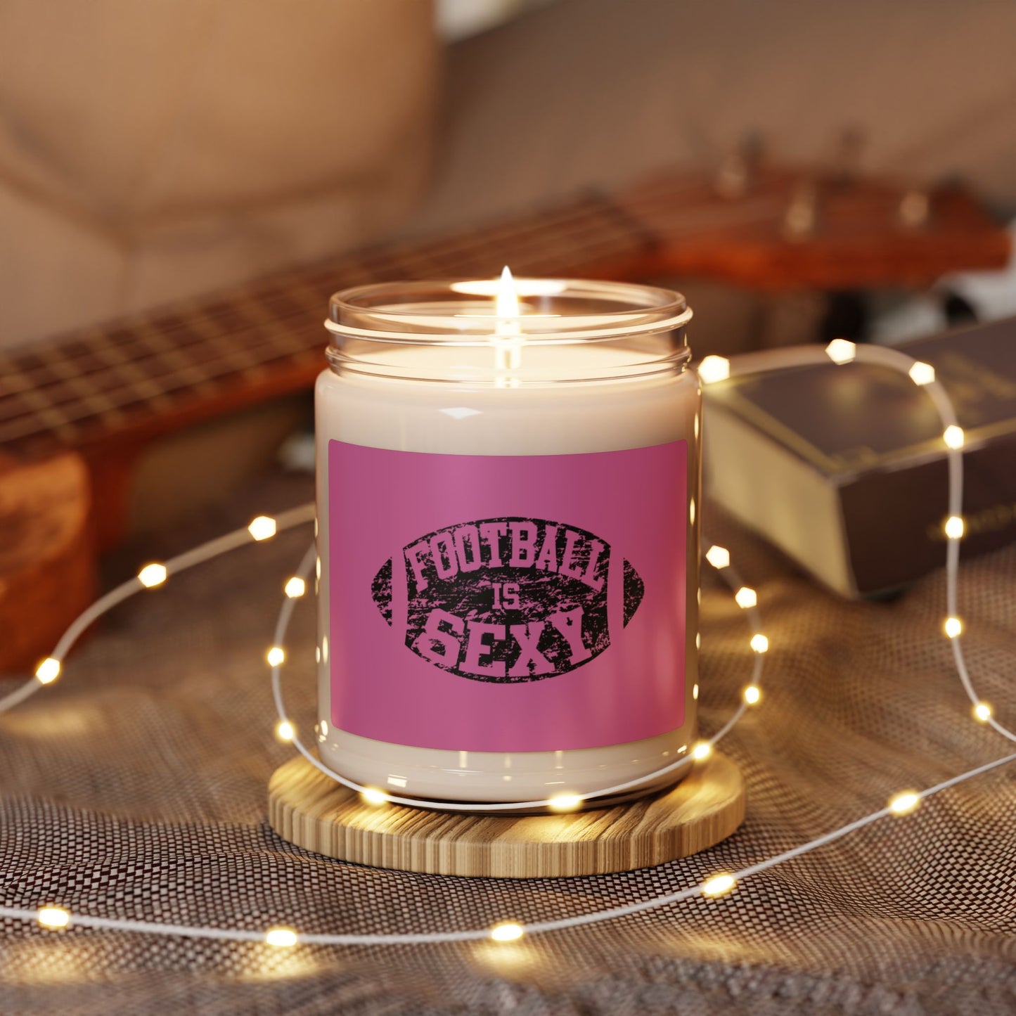 Football Is Sexy PINK Scented Soy Candle, 9oz