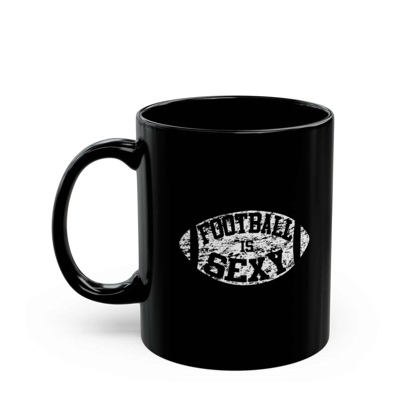 Football Is Sexy Black Mug