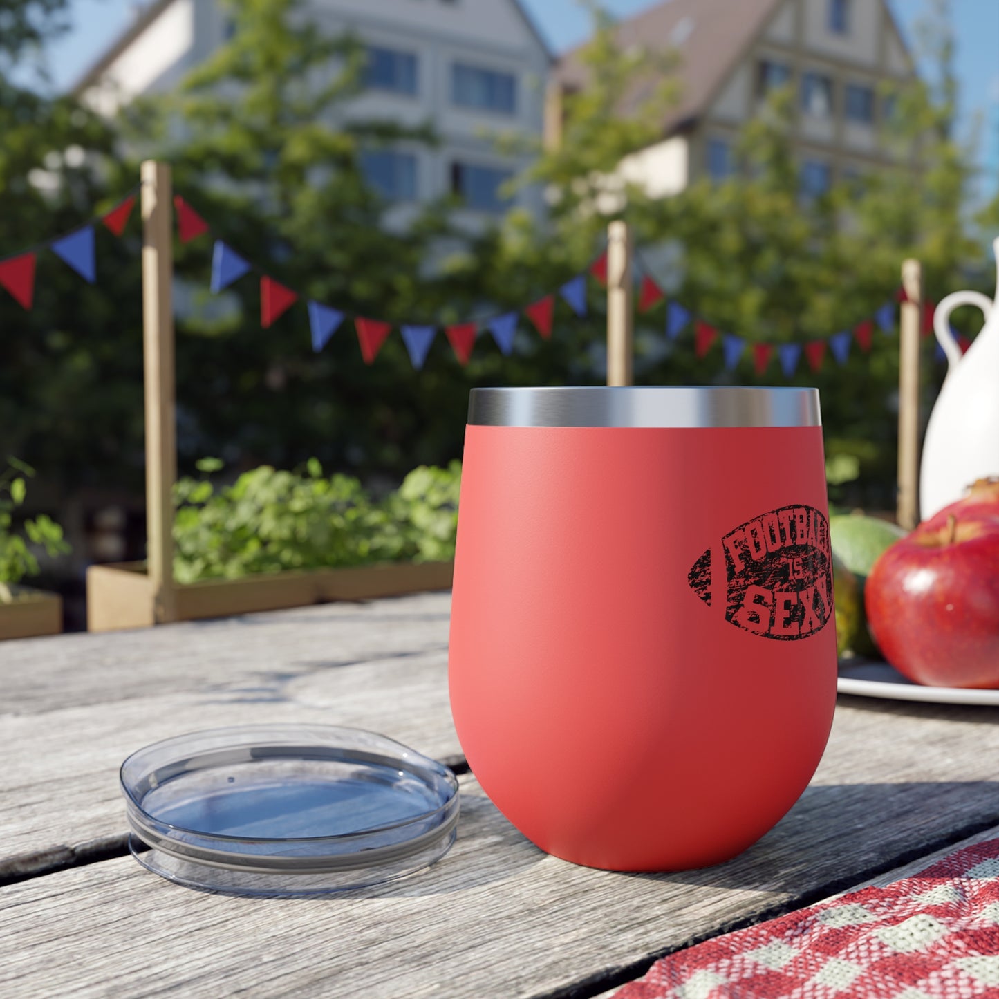 Football Is Sexy Wine Insulated Cup