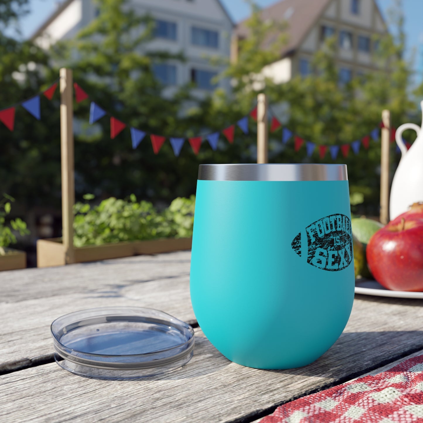 Football Is Sexy Wine Insulated Cup