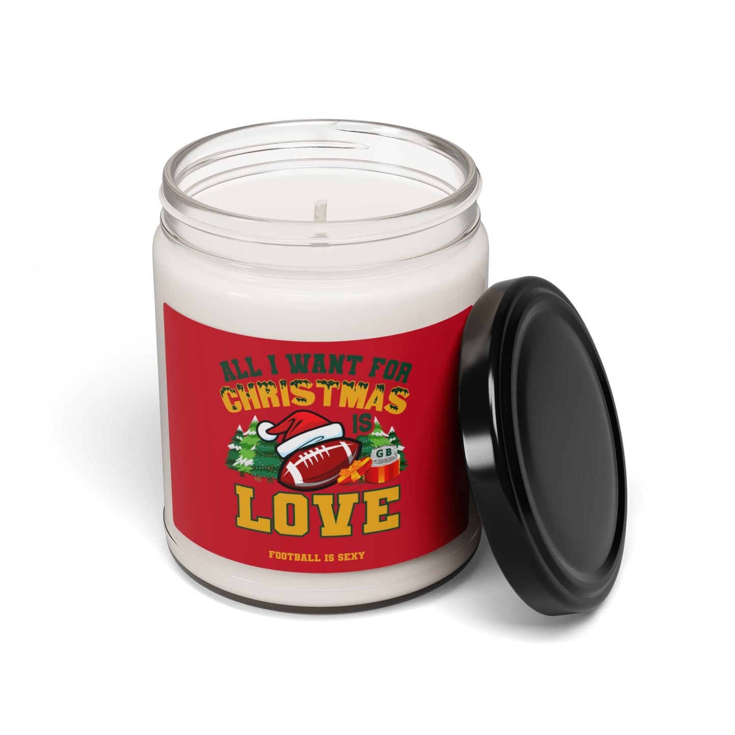 All I Want For Christmas is LOVE GREEN BAY Scented Soy Candle, 9oz