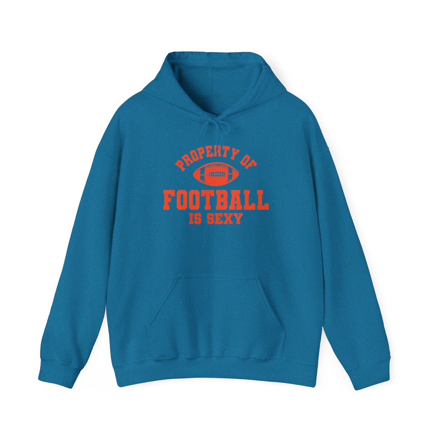 Property of Football is Sexy Unisex Heavy Blend™ Hooded Sweatshirt - Orange
