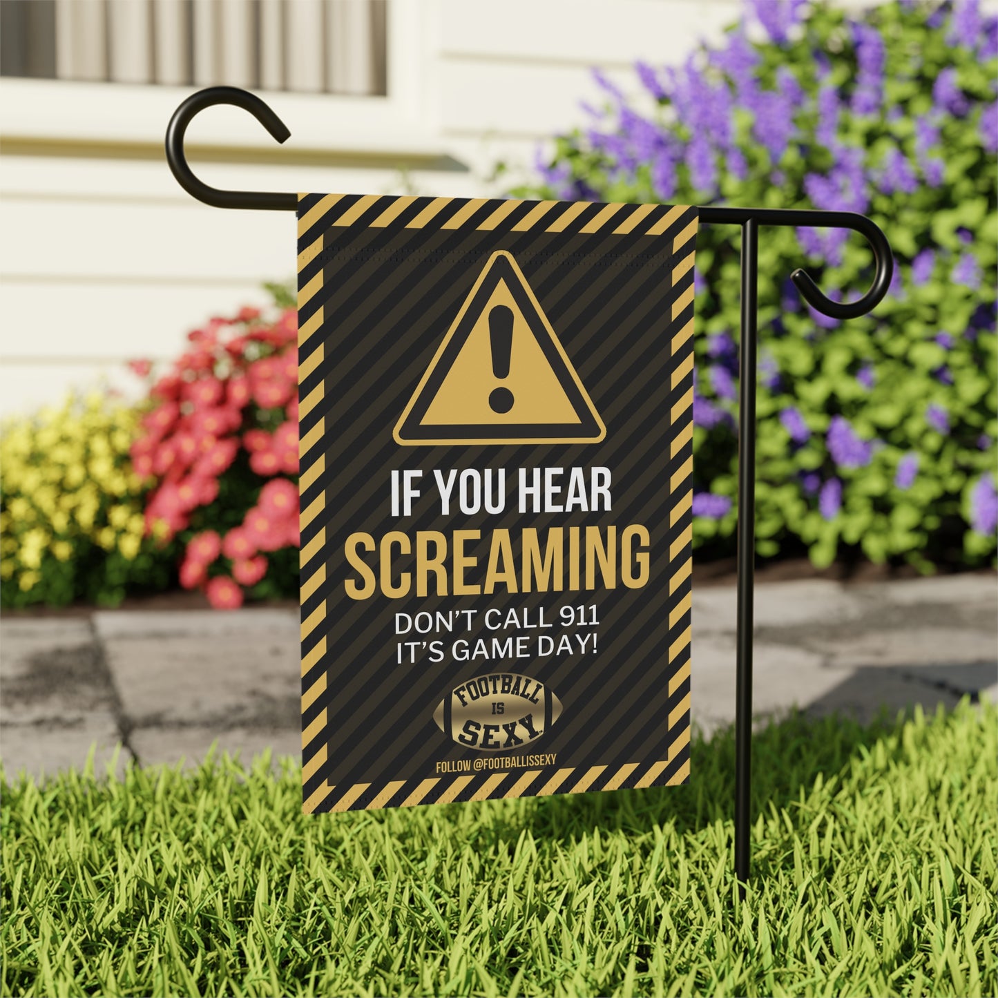 Your Hear Screaming Garden Banner | Black & Gold