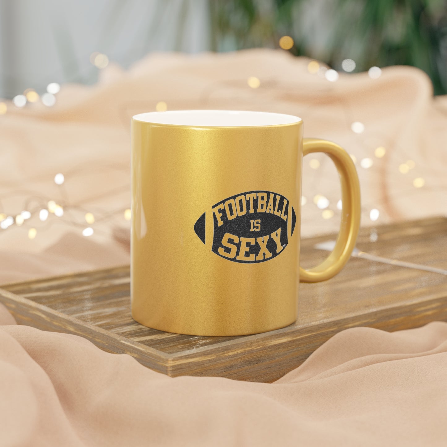 Football Is Sexy Gold Mug