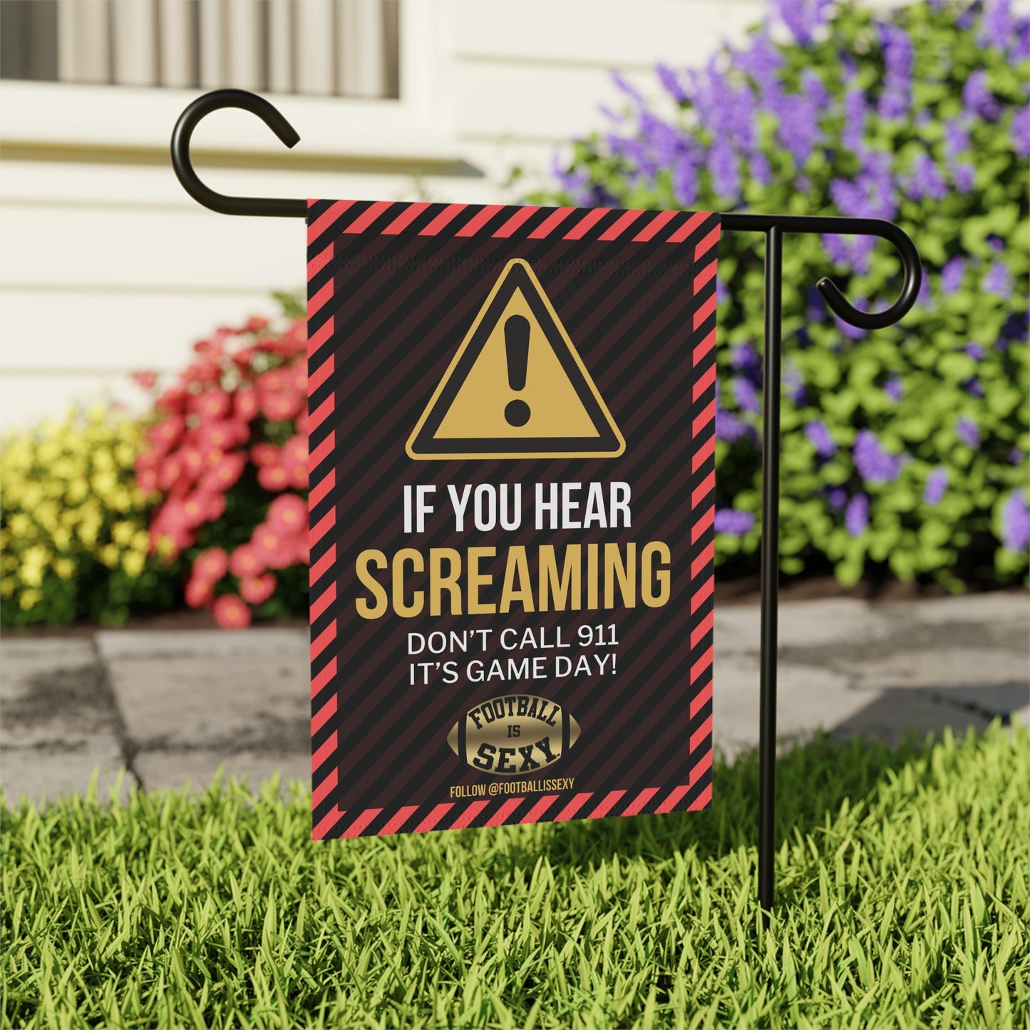 If Your Hear Screaming Garden Banner | Pink & Black