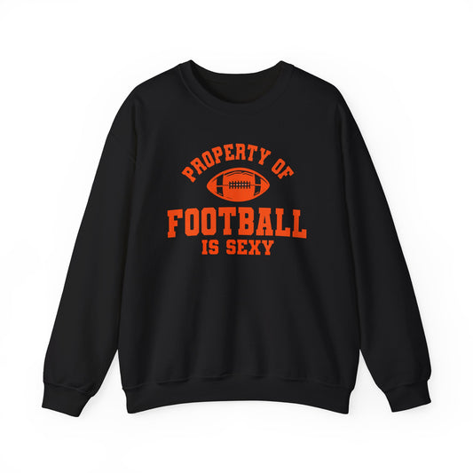 'Property of Football is Sexy' - Crewneck Sweatshirt - Orange