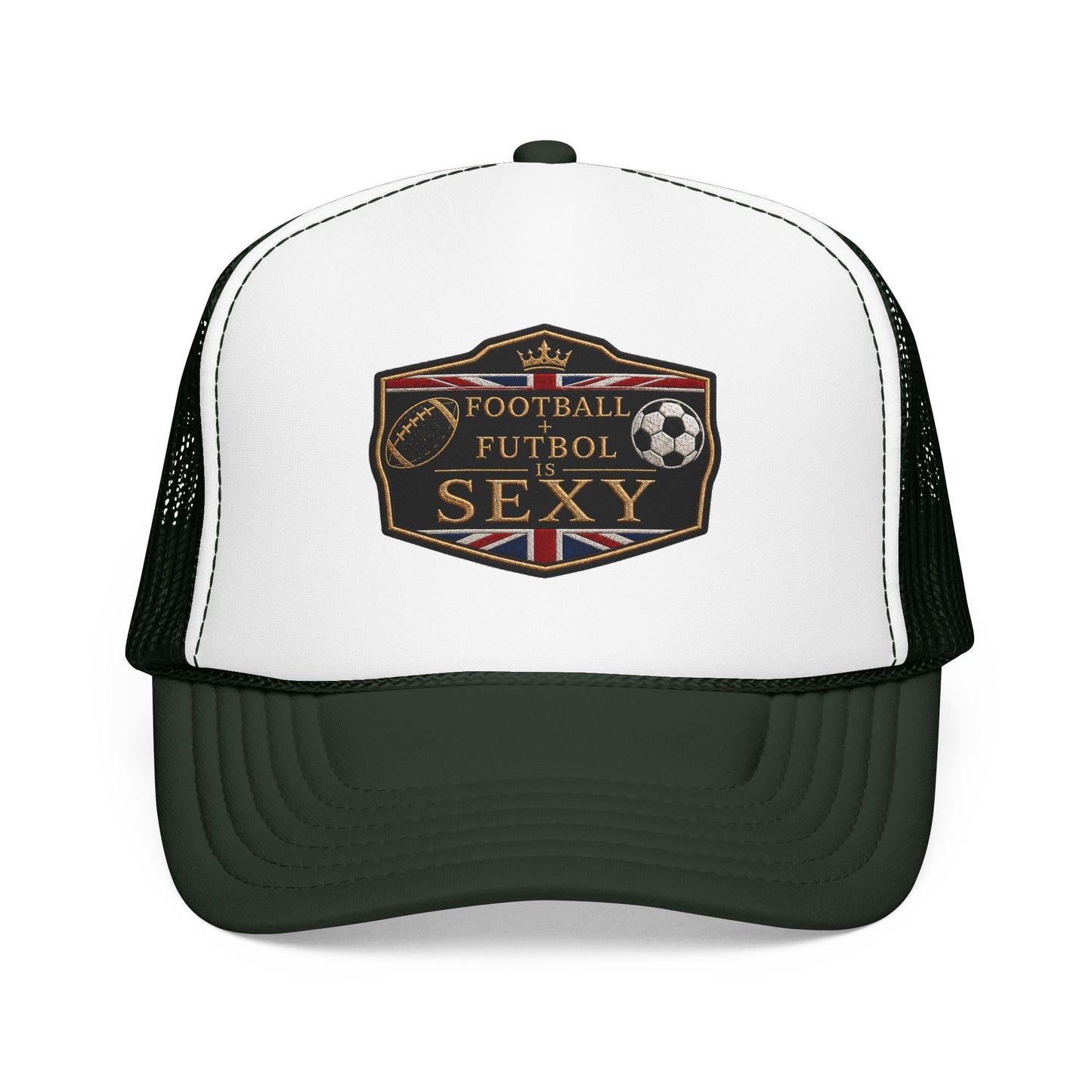 UK Football + Futbol Is Sexy Trucker Hat
