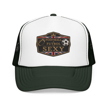 UK Football + Futbol Is Sexy Trucker Hat