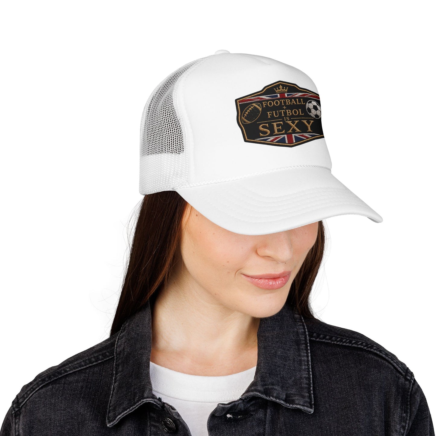 UK Football + Futbol Is Sexy Trucker Hat