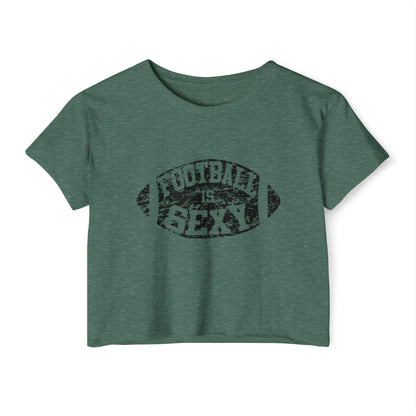 'Football Is Sexy' Crop Tee | Black Logo