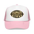 Football Is Sexy Black / Gold Logo Foam Trucker Hat
