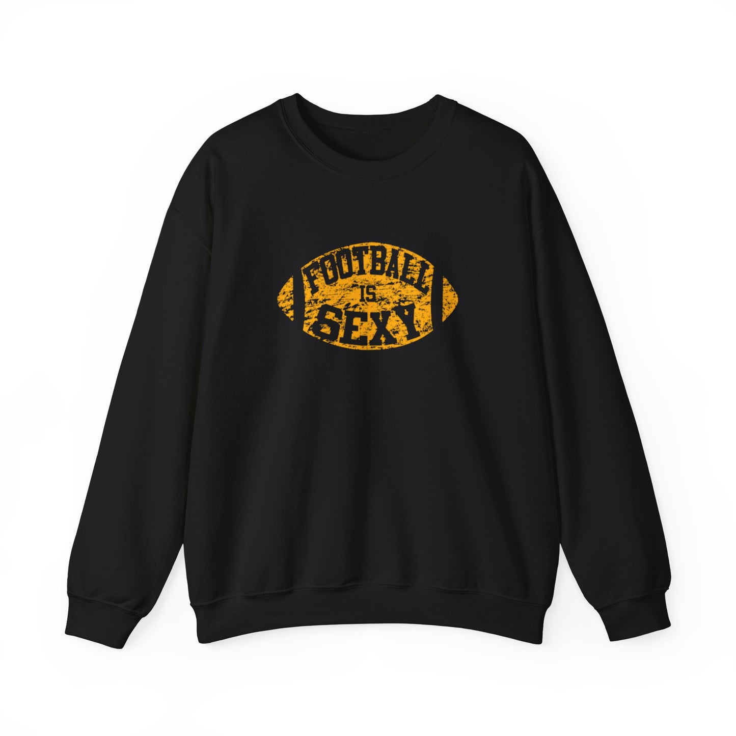 'Football is Sexy' Purple/Yellow Logo - Unisex Heavy Blend - Crewneck Sweatshirt