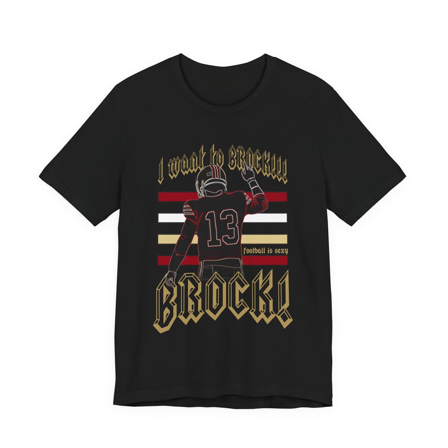 San Francisco I Want to Brock! Striped Lounge Crew T-shirt