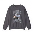 I want to BROCK Crewneck Sweatshirt - Las Vegas White Jersey