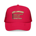 What's My Love Language Check Box Foam Trucker Hat