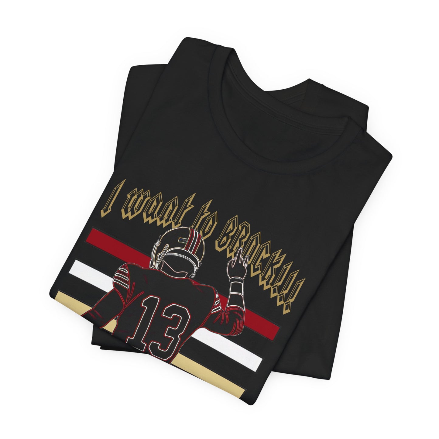 San Francisco I Want to Brock! Striped Lounge Crew T-shirt