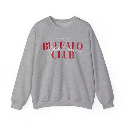 'Buffalo Mafia Wives Club' Crewneck Sweatshirt - Blue/Grey