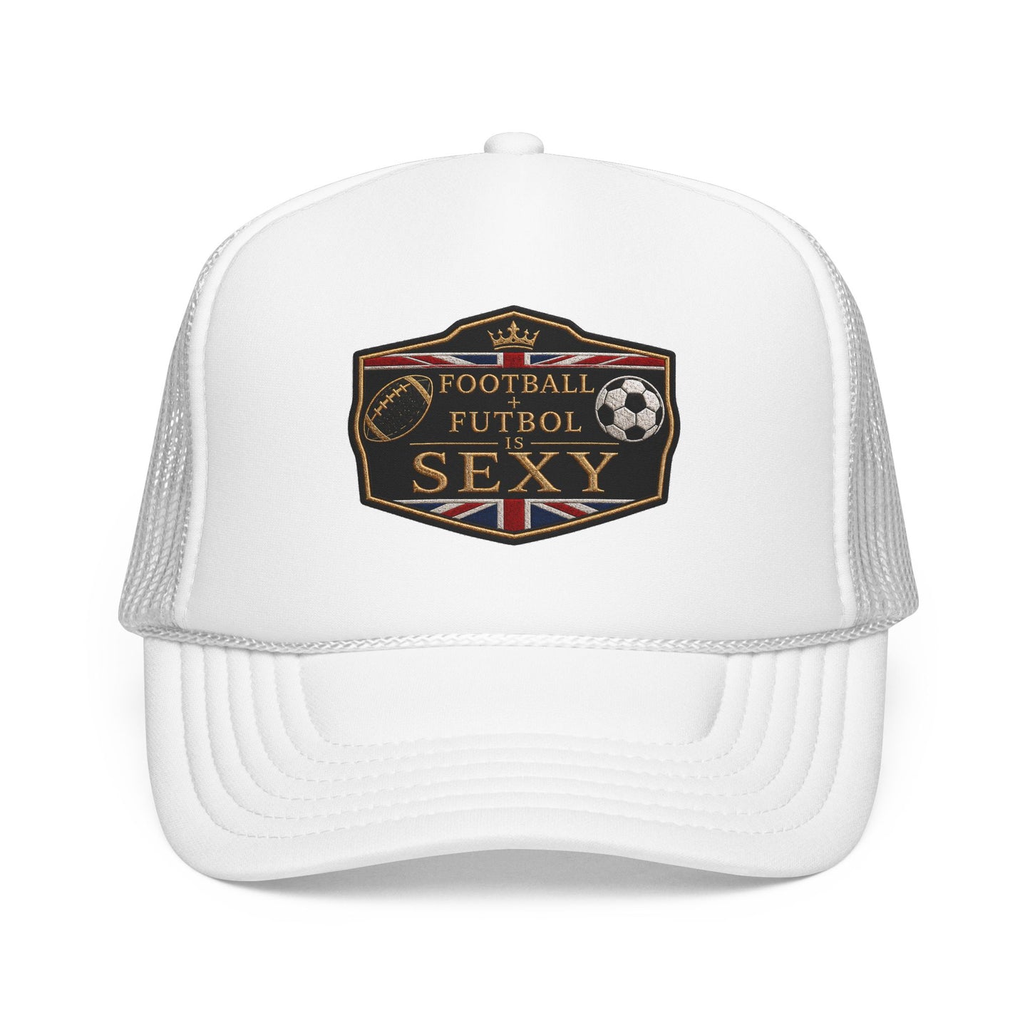 UK Football + Futbol Is Sexy Trucker Hat