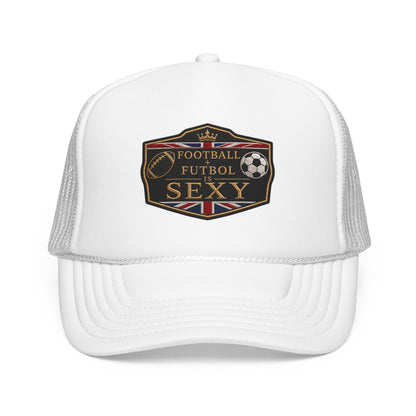 UK Football + Futbol Is Sexy Trucker Hat