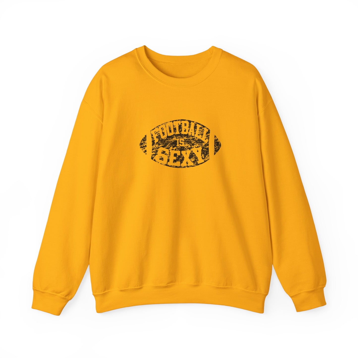 'Football Is Sexy' - Crew Sweatshirt - Orange/Black Logo