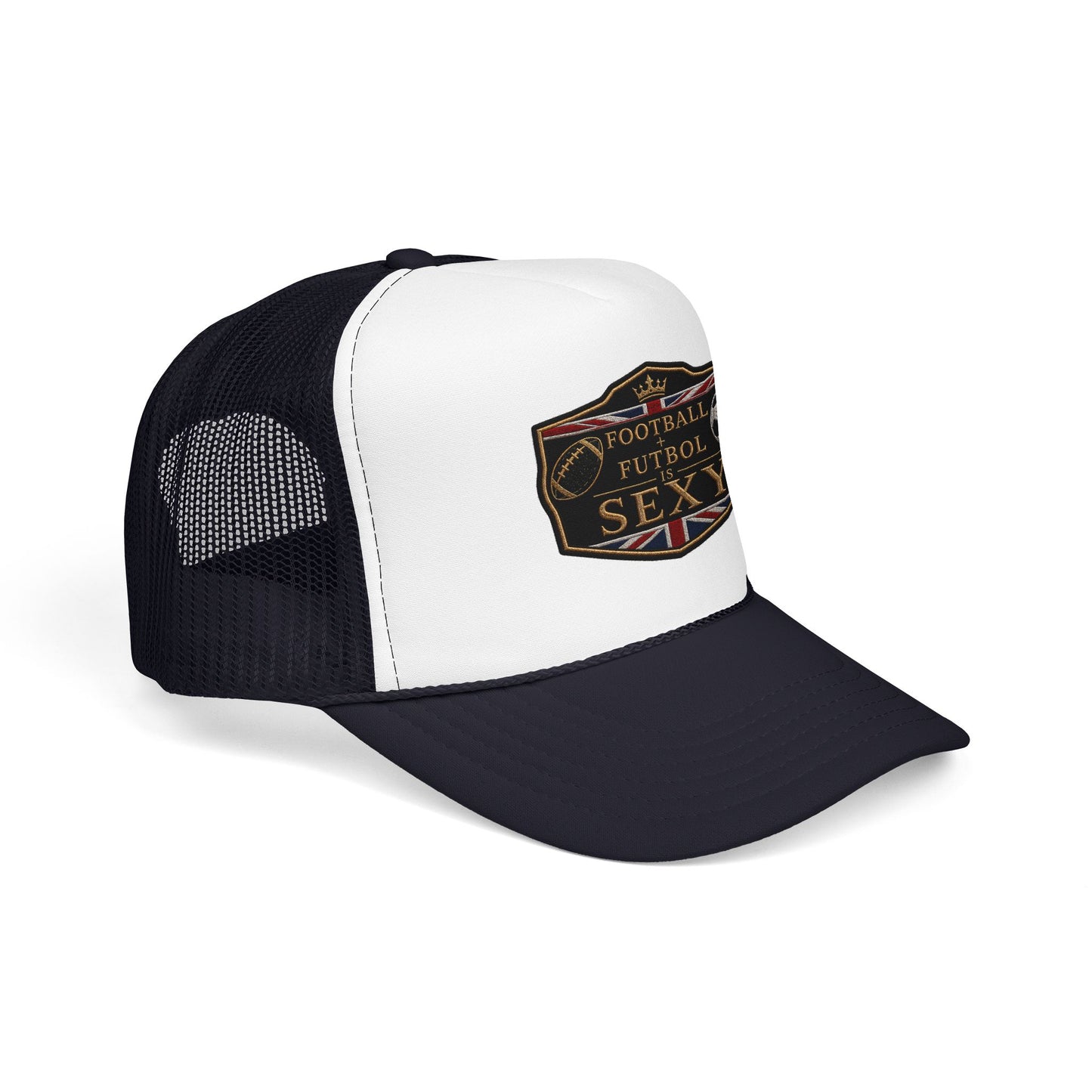 UK Football + Futbol Is Sexy Trucker Hat