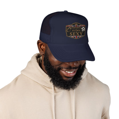 UK Football + Futbol Is Sexy Trucker Hat