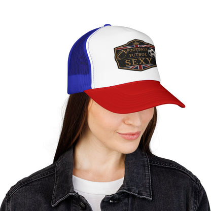 UK Football + Futbol Is Sexy Trucker Hat