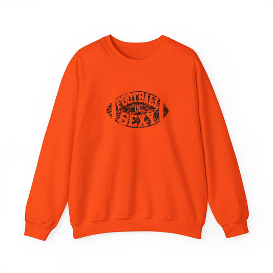 'Football Is Sexy' - Crew Sweatshirt - Orange/Black Logo