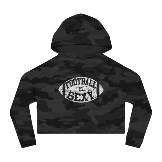 'Football Is Sexy' Cropped Hooded Sweatshirt