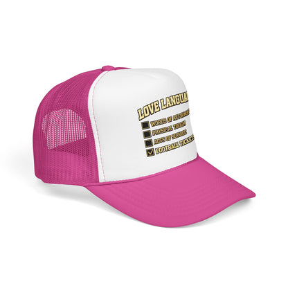 What's My Love Language Check Box Foam Trucker Hat