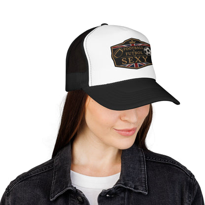UK Football + Futbol Is Sexy Trucker Hat