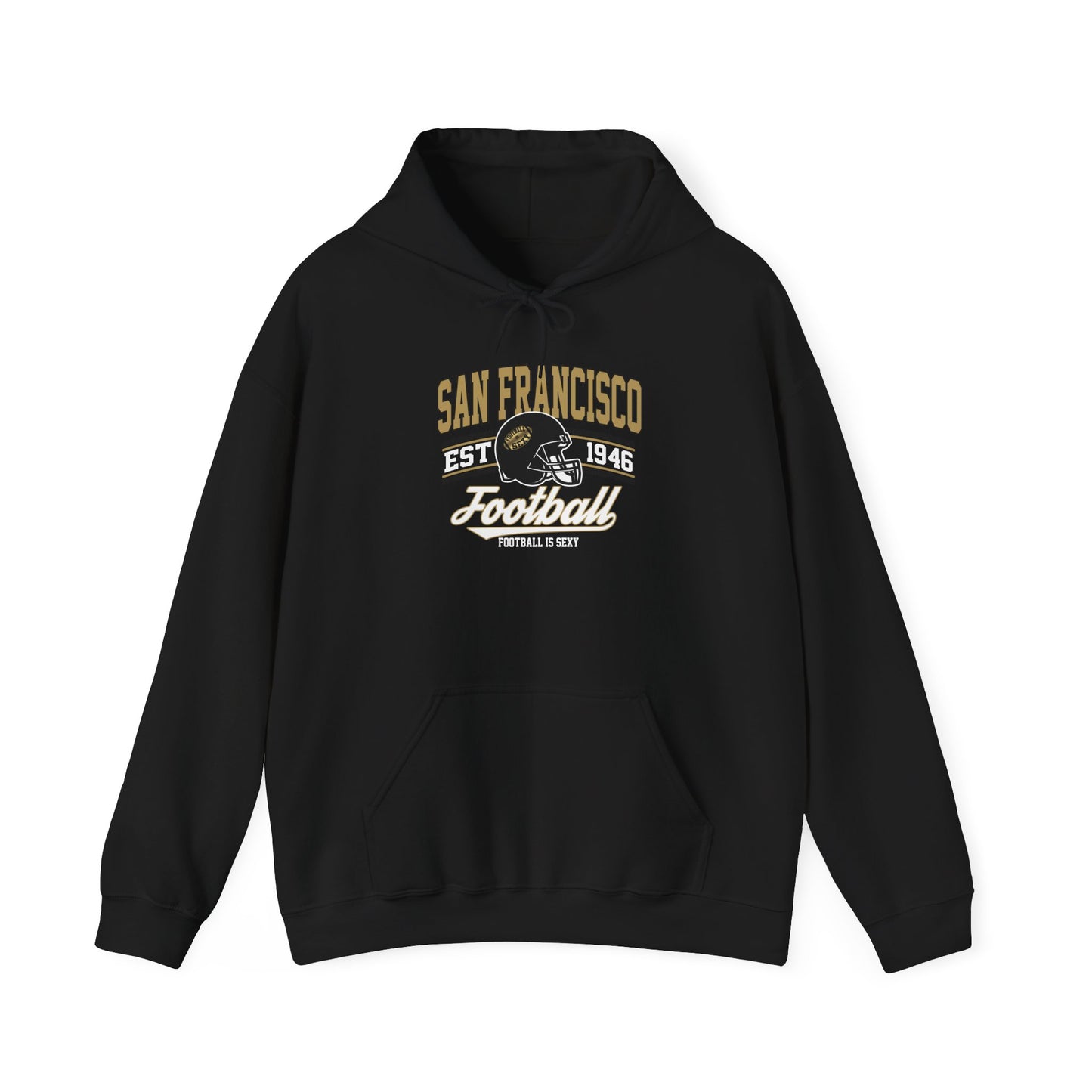 San Francisco Football Est. 1946 Gold Outline Hoodie