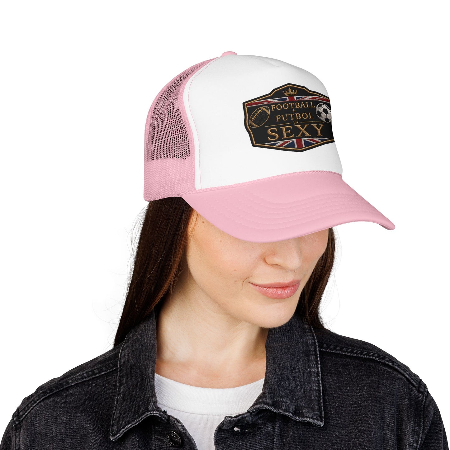 UK Football + Futbol Is Sexy Trucker Hat