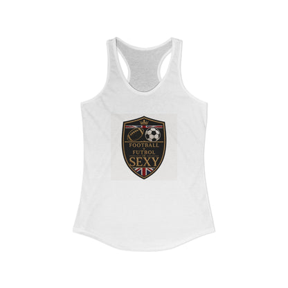UK Football + Futbol Is Sexy White Razor Tank