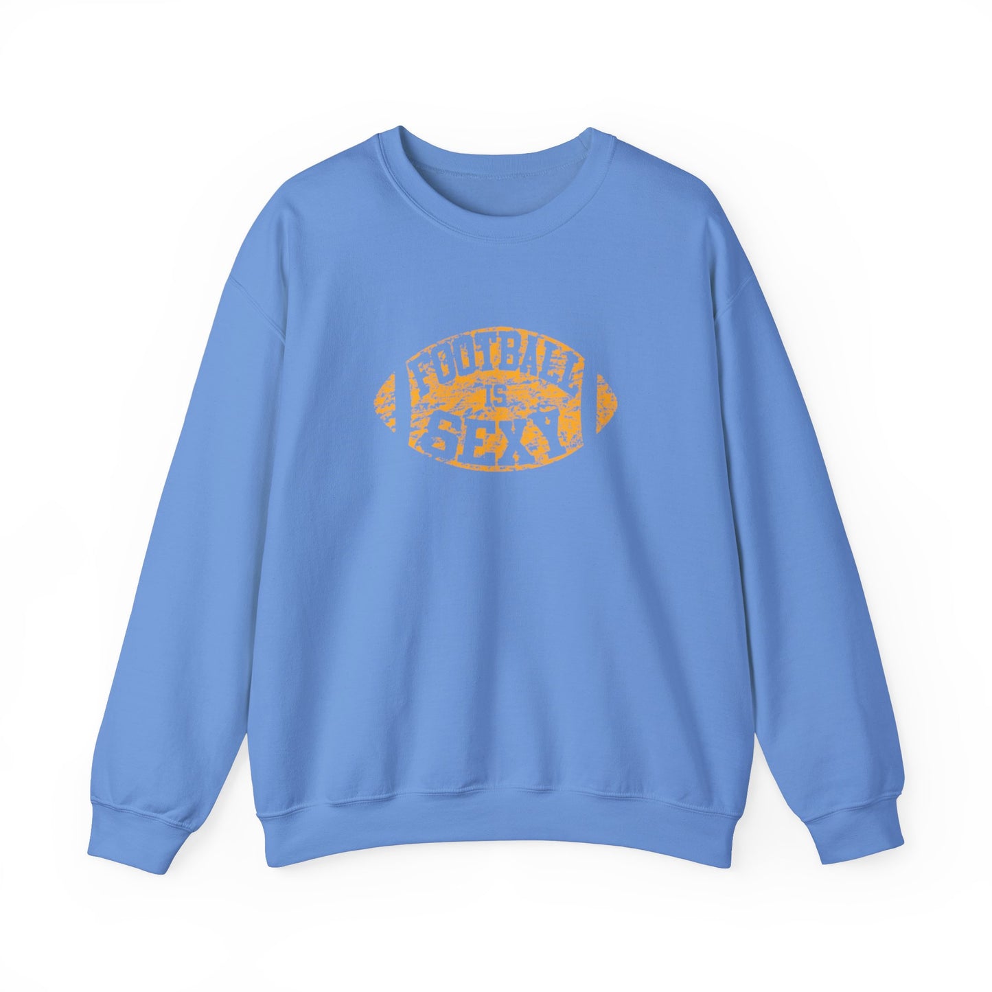 'Football is Sexy' Purple/Yellow Logo - Unisex Heavy Blend - Crewneck Sweatshirt