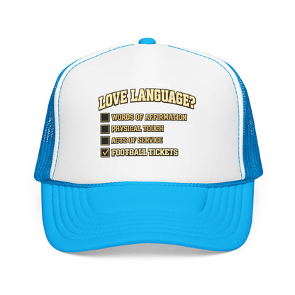 What's My Love Language Check Box Foam Trucker Hat
