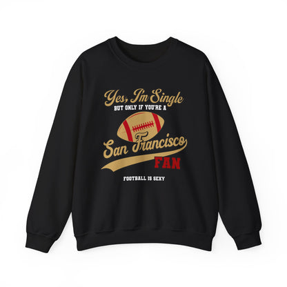 Yes, I'm Single, San Francisco FAN Crewneck Sweatshirt - Red