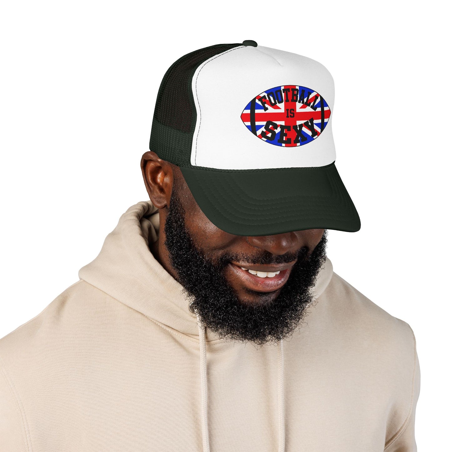 UK Flag Football Is Sexy Foam Trucker Hat