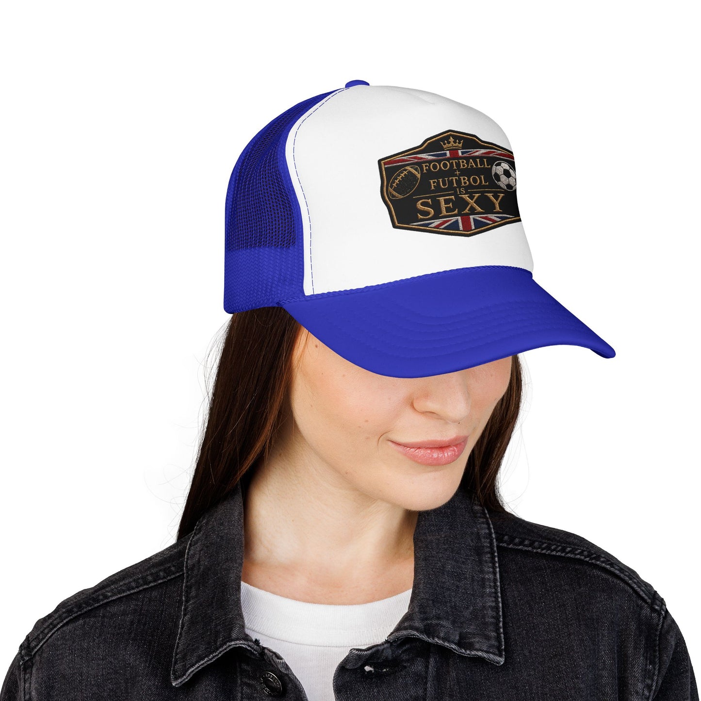 UK Football + Futbol Is Sexy Trucker Hat