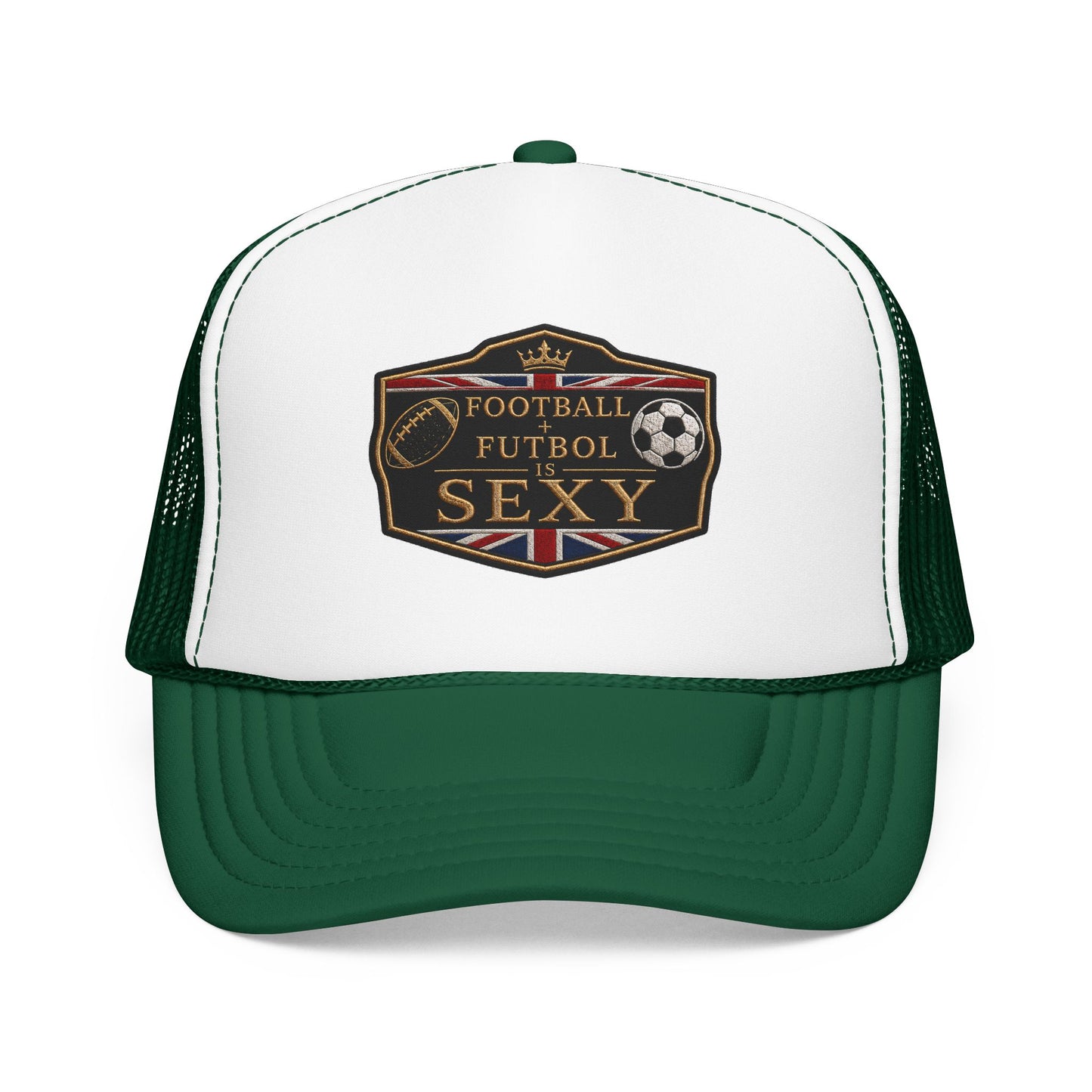 UK Football + Futbol Is Sexy Trucker Hat