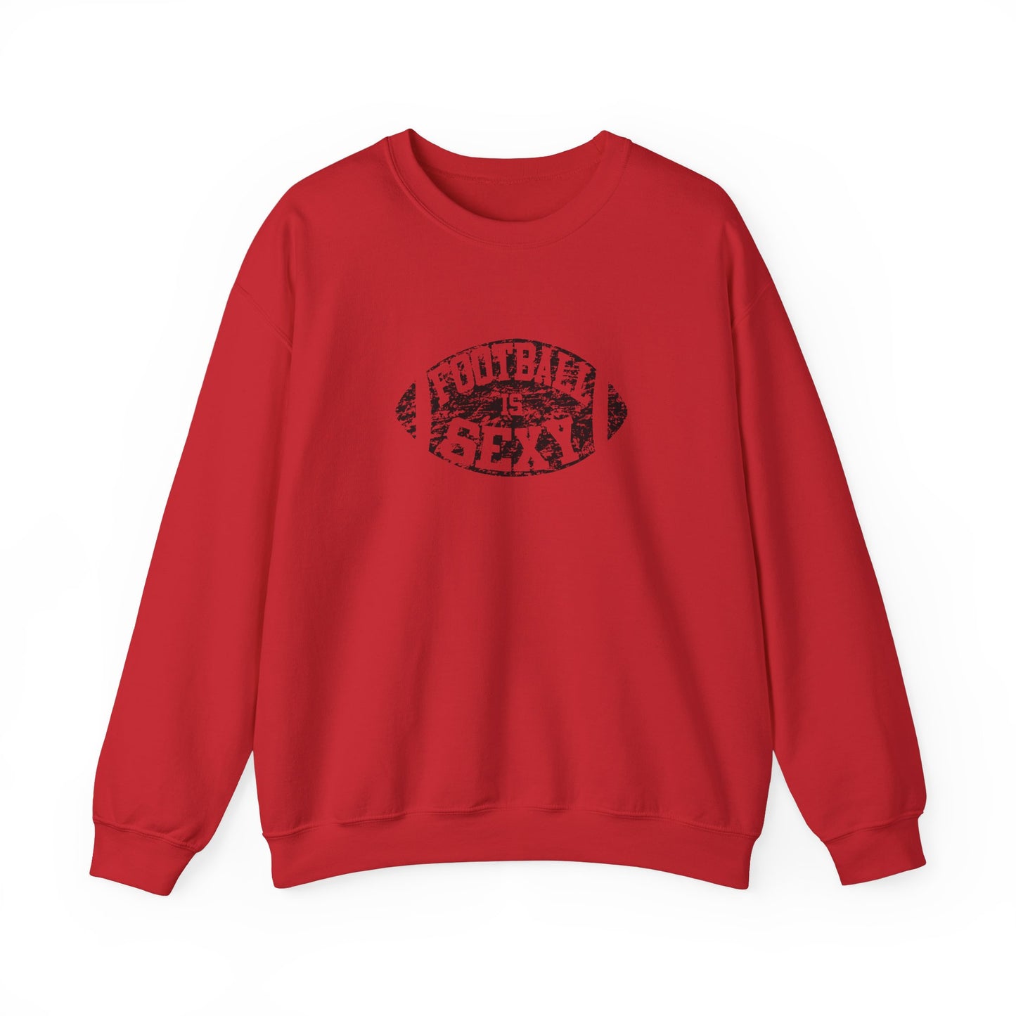 'Football Is Sexy' - Crew Sweatshirt - Orange/Black Logo