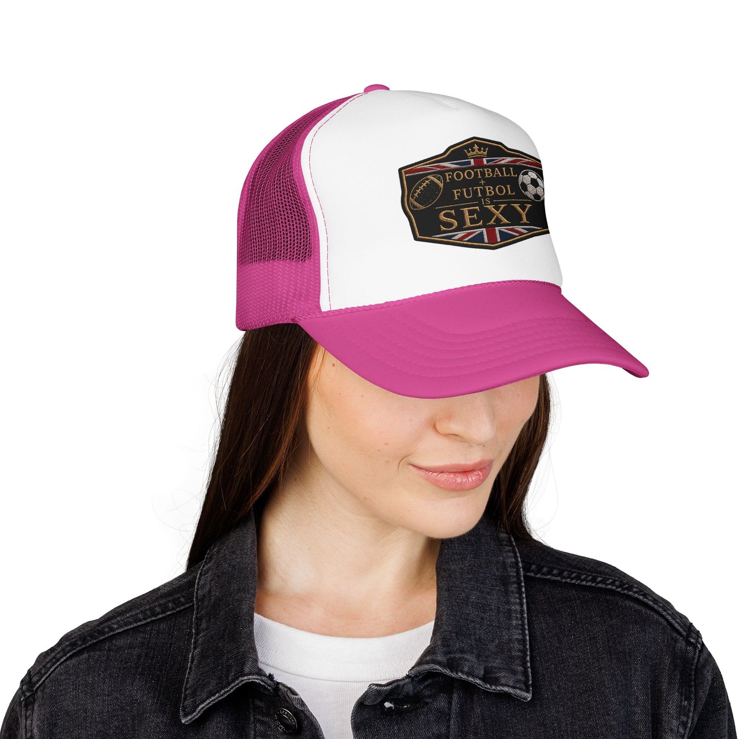 UK Football + Futbol Is Sexy Trucker Hat