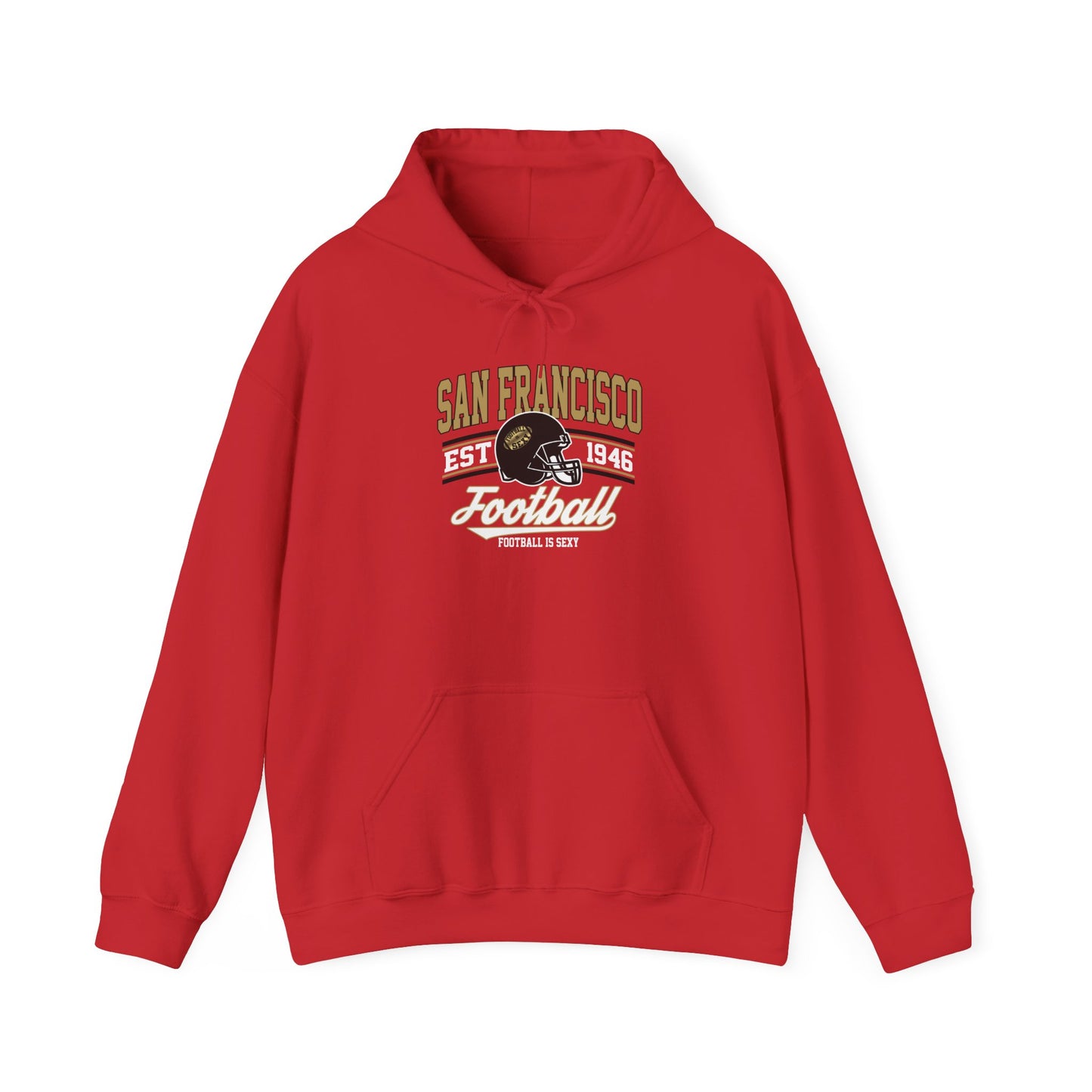 San Francisco Football Est. 1946 Gold Outline Hoodie