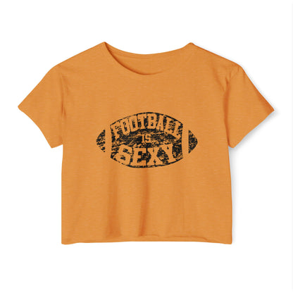 'Football Is Sexy' Crop Tee | Black Logo