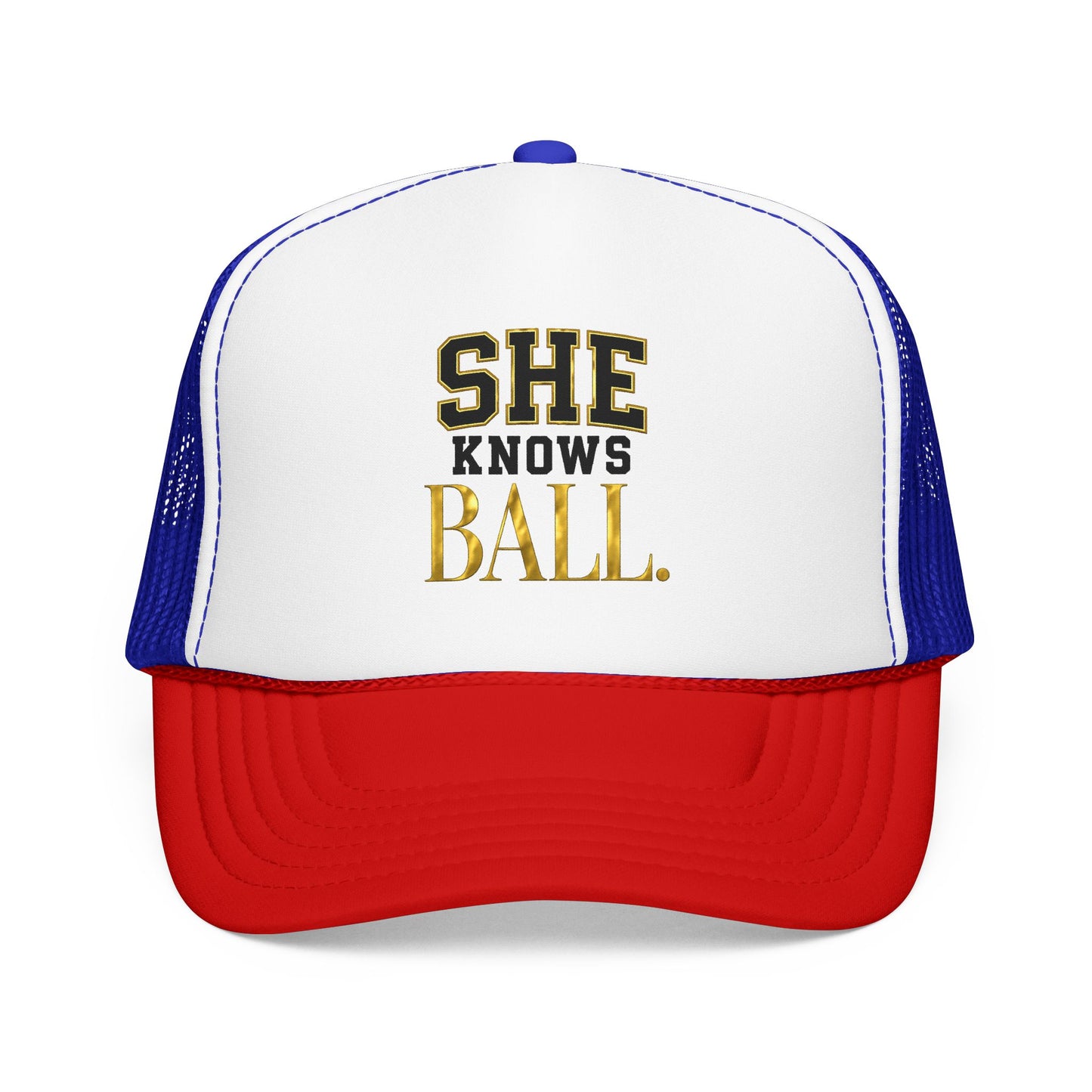 She Knows Ball Foam Trucker Hat